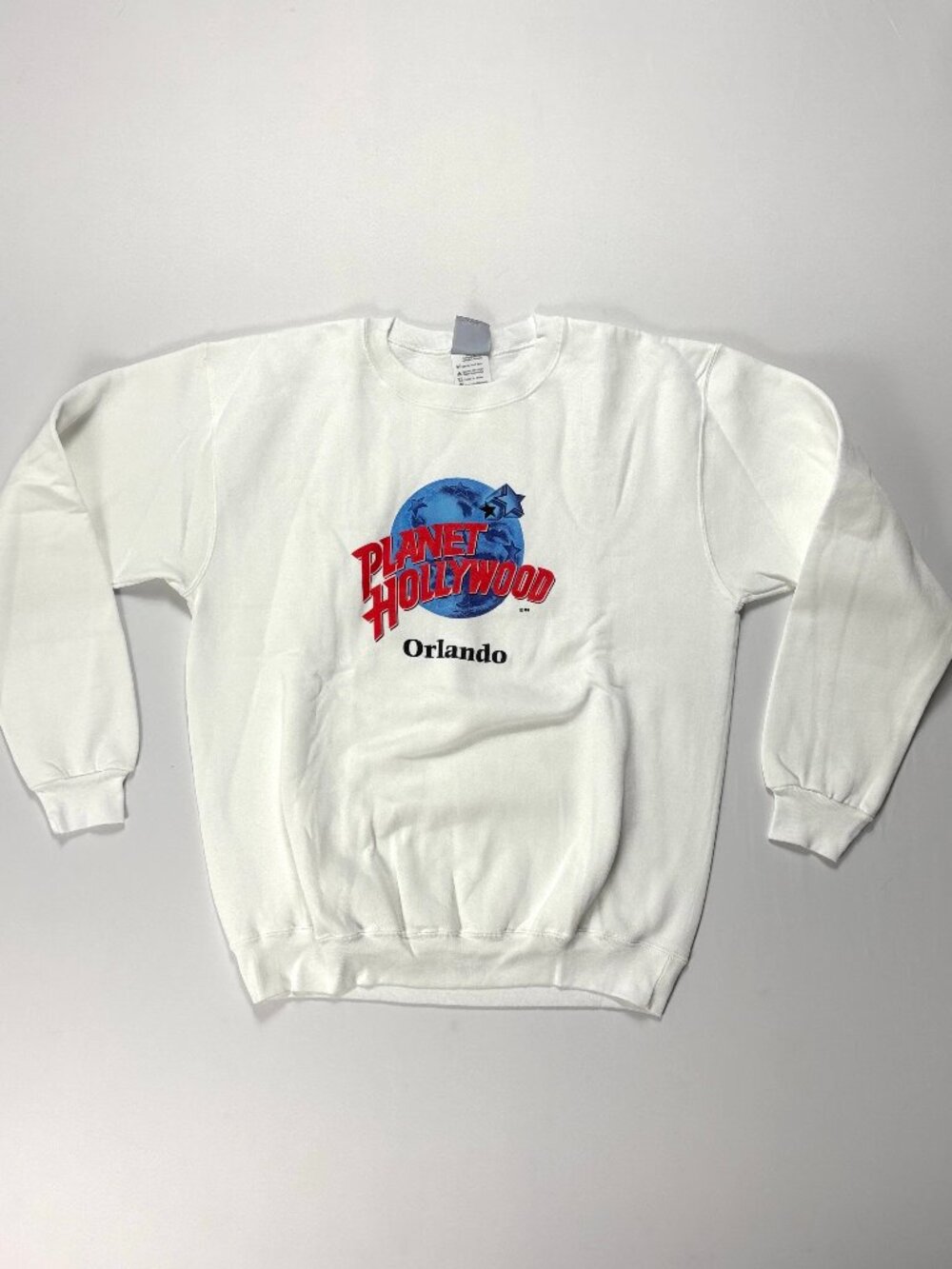 Vintage Planet Hollywood Orlando Crewneck Sweatshirt White L Florida USA NWOT